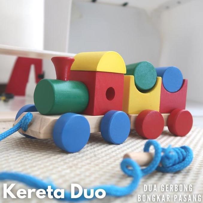 Mainan Kereta Warna (Mainan Kayu) Ready