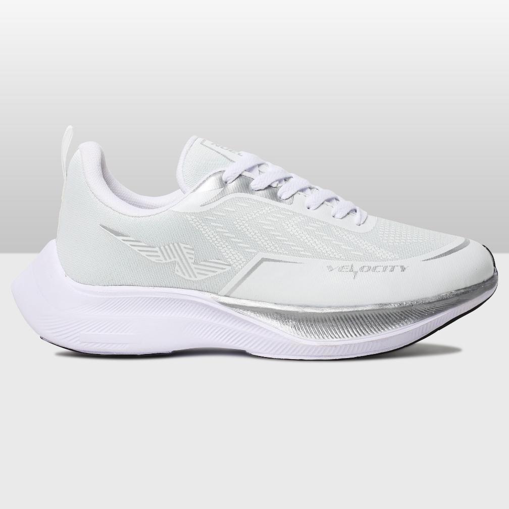 Sale NUEVO - Sepatu Lari Pria Nuevo Velocity Putih Silver Olahraga Running Cowok Ringan