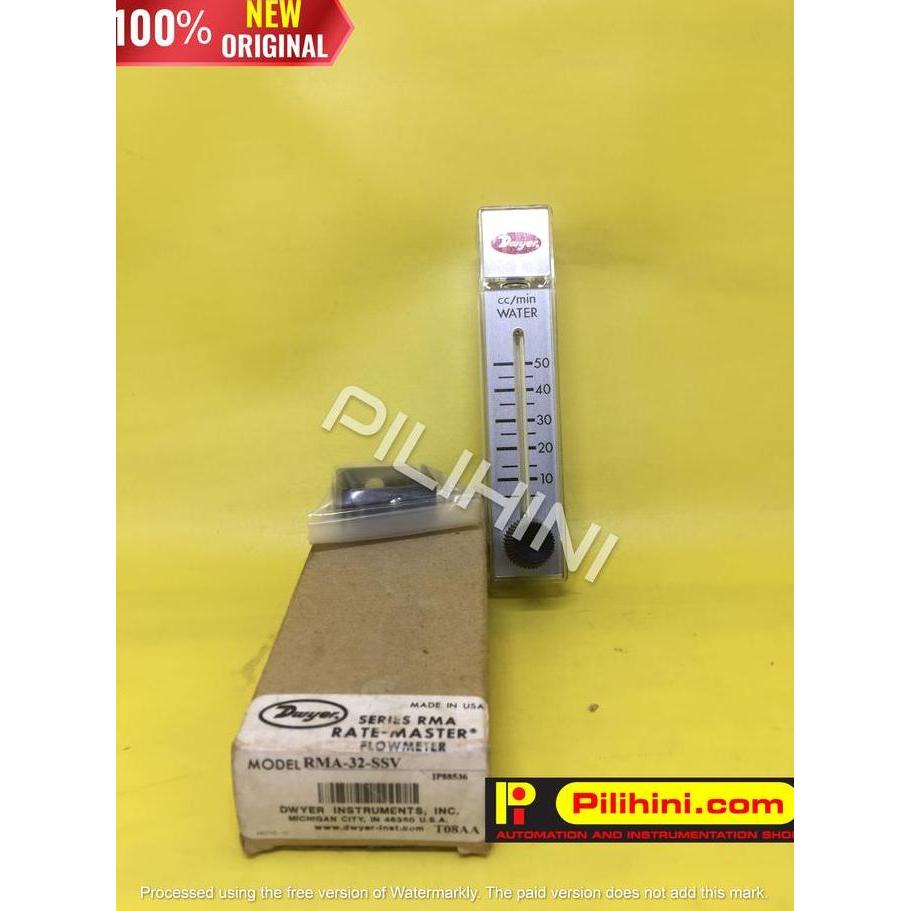 Dwyer RMA-32-SSV Rate-Master Polycarbonate Flowmeter