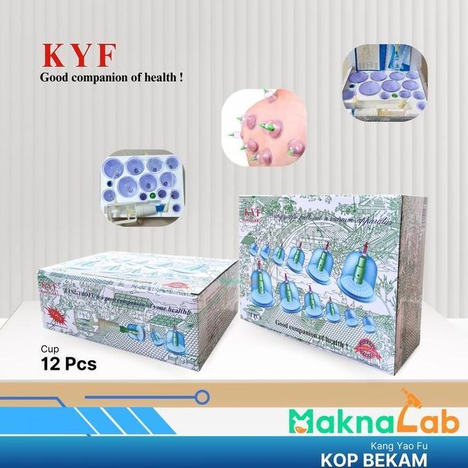 seller_paindan - kyf alat bekam 12 pcs cup l kop angin 12 pcs l vacuum cupping kit isi 12  terapi