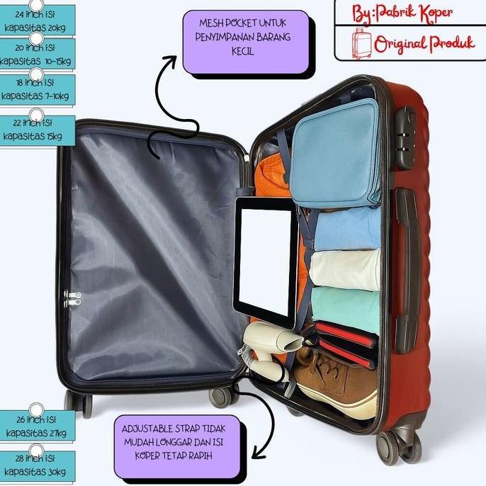 TERBARU - Polo Geneva 023 KOPER POLO GENEVA 023 1 SET ISI 2 24+12 & 20+12 KOPER FIBER ABS 20 Inch 24