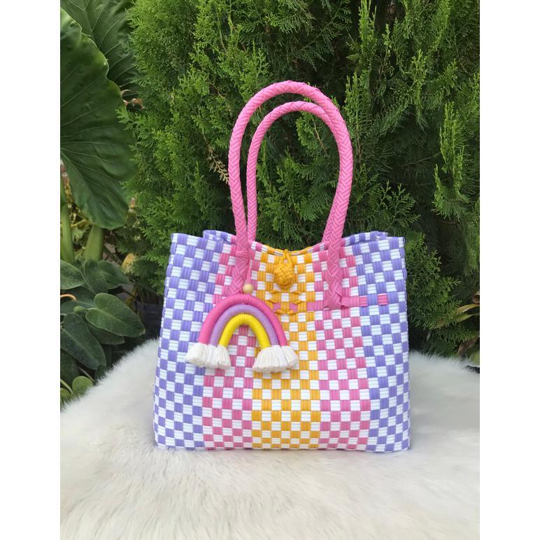 Readyy Tas Anyaman Plastik Jali Premium M Patty Tote Bag Anyaman Tas Jali