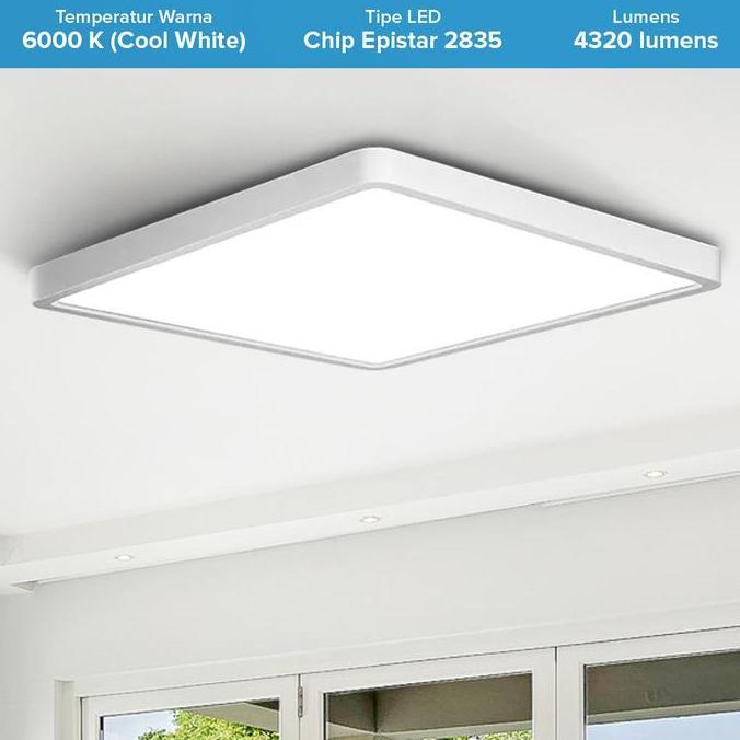 Ceiling Light Lampu Plafon Kotak 40 x 40 cm lampu LED Ceiling 24W & 48W  Light Cool White 6000K lamp