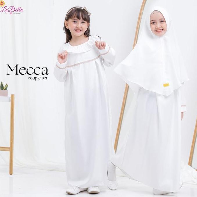 MCA 10 Labella Baju Muslim Set Anak Couple Gamis & Koko Mecca White
