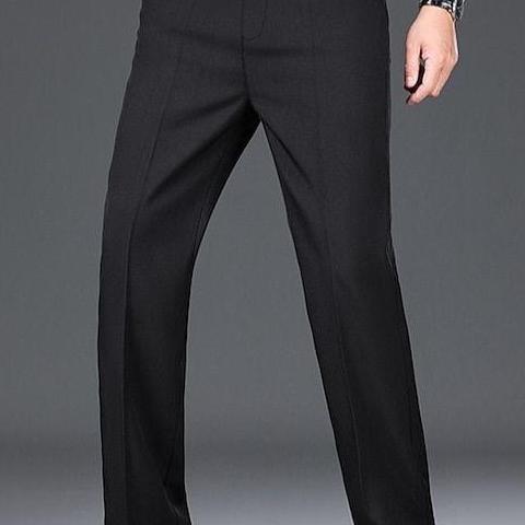 Grosir Celana Formal Reguler Twis Semi Bagy Hitam Celana Kerja Pria Santai Slim-Fitting Celana  Panj