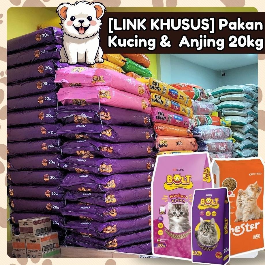 [KHUSUS PAKAN 20KG] PAKAN KUCING DAN ANJING KEMASAN 20KG