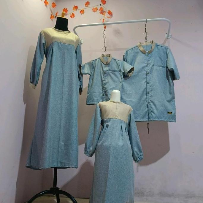 sarimbit keluarga muslim syarifah terbaru baju couple keluarga muslim ayah, ibu, anak perempuan anak