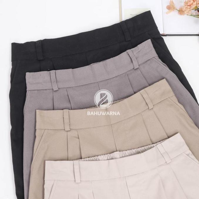 Premium Celana Pendek Wanita Santai Selutut Hot Pants Katun Jumbo Model Korea