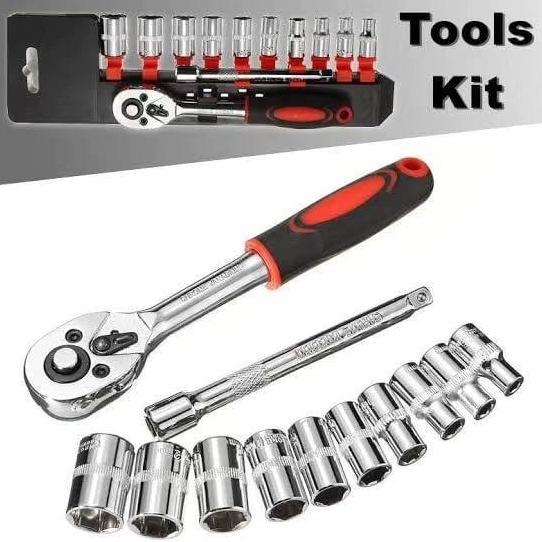 kangsutarmani6 - kunci set 1/2inci socket sok 12pcs socket wrench set cr-v socket 8-24mm kunci set s