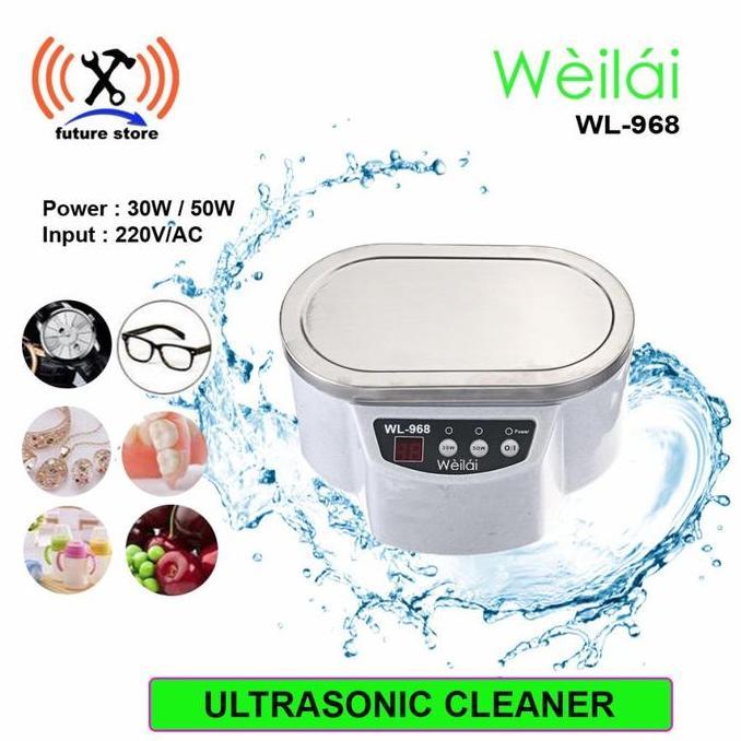 Allthebest- Weilai WL-968 Mesin Ultrasonic Cleaner Jewelry Glasses Cleaning