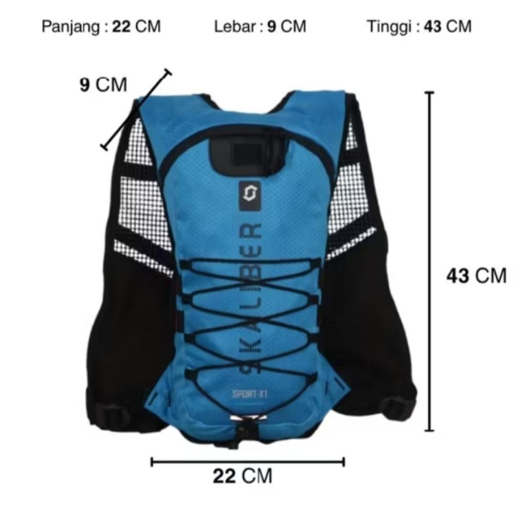 Skaliber -  Tas Trail Sepeda Olahraga Gestrack Unisex Tas Hydropack Ultralight Trail Adventure Traba