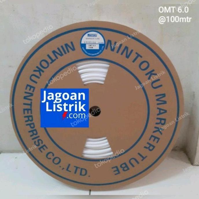 Promo Marker Tube 6mm, Tube Marker Nintoku 6 mm OMT 6.0 mm 1 Roll 100 meter Kabel Putih Pvc Diskon