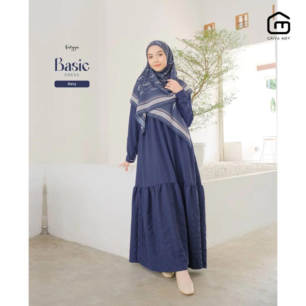 Kaiyya Basic Dress Gamis Menyusui Bahan Crinkle Cinderella Griya_Mey
