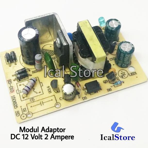 Modul Adaptor DC 12 Volt 2 Ampere Rangkaian Kit Power Supply 12V 2A