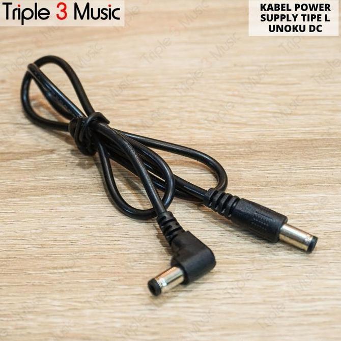 Kabel Power Supply Tipe L Adaptor Efek Gitar Unoku DC Kualitas Impor