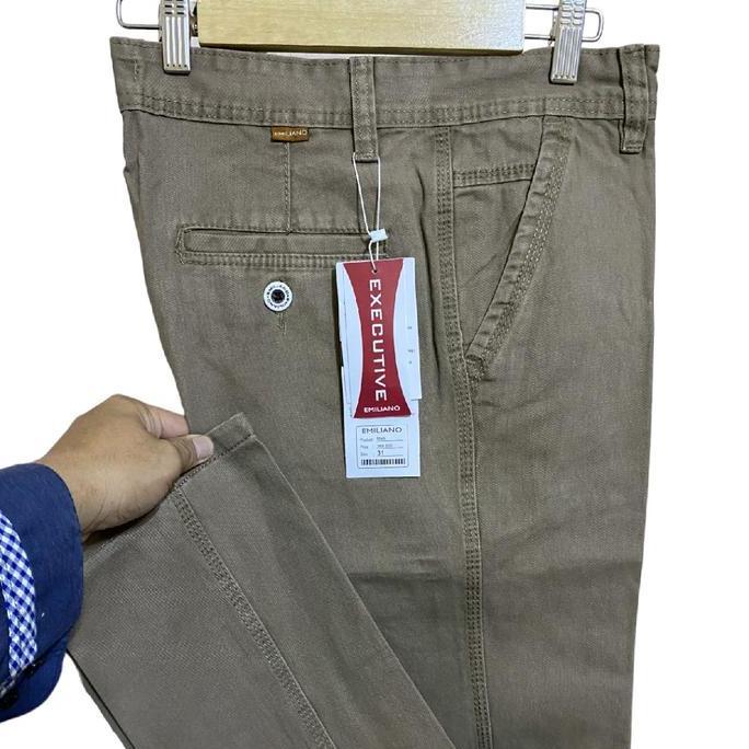 Gratis Ongkir Executive Celana Panjang Pria Slimfit Bahan Katun Kanvas Premium Setara Cardinal Kain 
