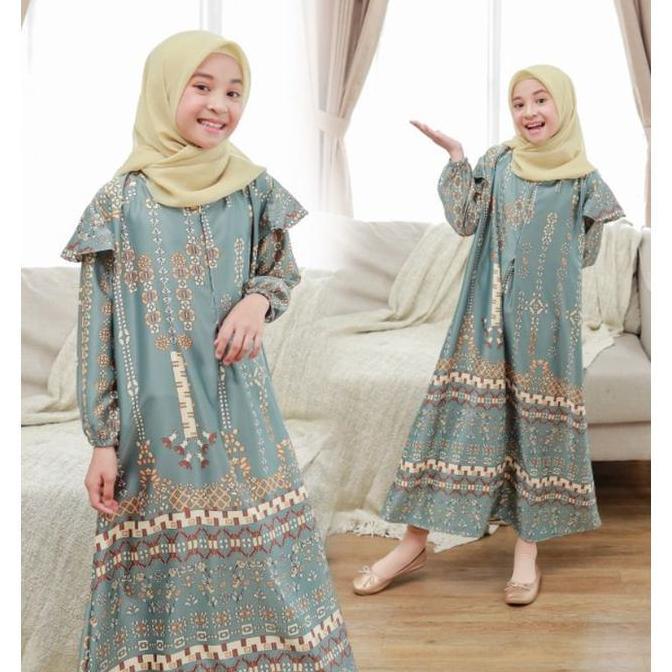 Baju dress gamis lebaran ied idul fitri 2025 muslim family set setelan couple pasangan ibu dan anak 