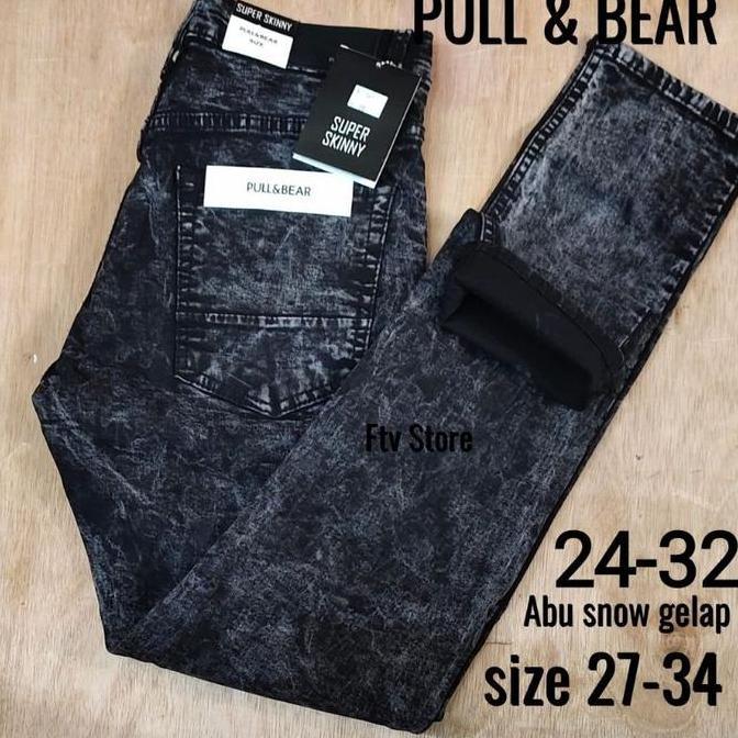 Cuci Gudang !!! Celana Panjang Jeans Snow Black Hitam Blue Distro Bandung Pria Lelaki Laki Dewasa Pe