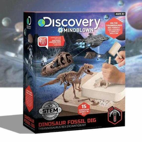 Discovery Mindblown Dinosaur T-Rex Excavation Kit Skeleton Fossil Dig Termurah