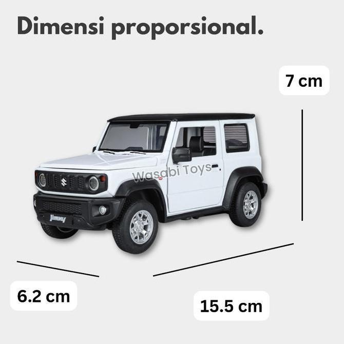 Promo Miniatur Diecast 1:24 Suzuki Jimny Official Licensed Katana (Alas, Klakson, Suspensi, Buka Pin