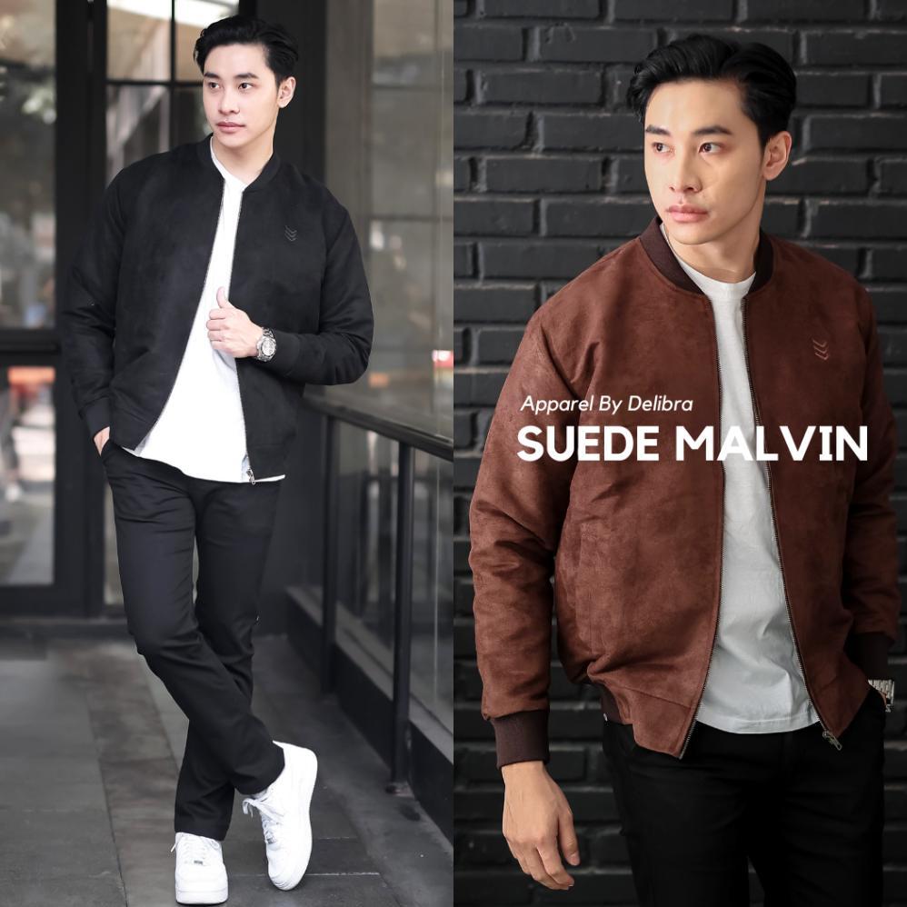 New Delibra Jaket Bomber Suede Malvin
