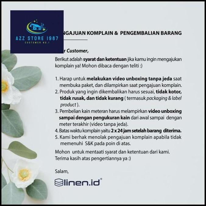 [Bahan Sprei Putih] Kain 100% Cotton Polos 400TC Lebar 300 cm