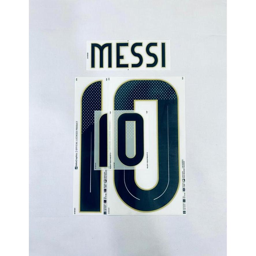 TERBARU - Nameset Argentina 2024 Home =  MESSI (10). Original Nameset for Jersey.