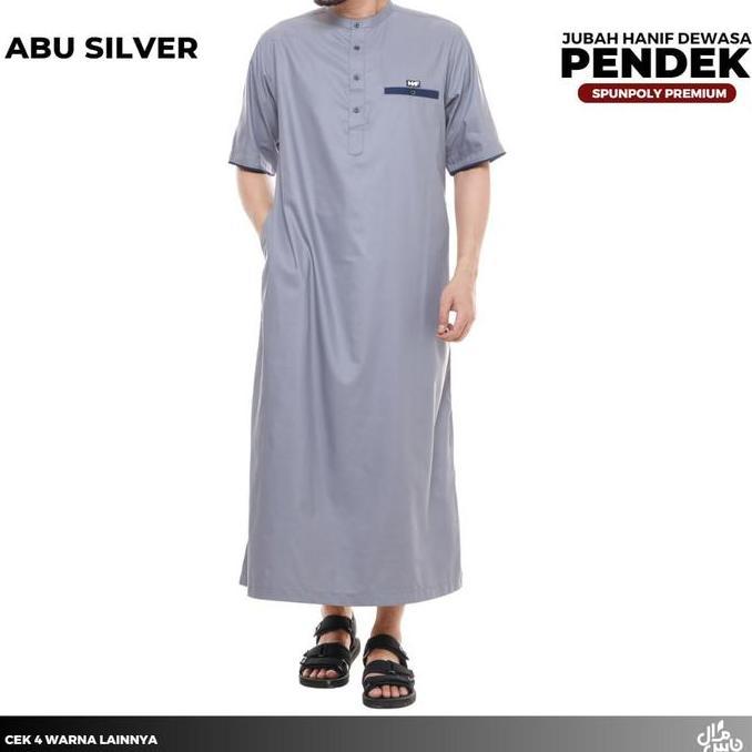 Baju Berkah - Jubah Hanif/Jubah Gamis Pria/Jubah Pria Lengan Pendek
