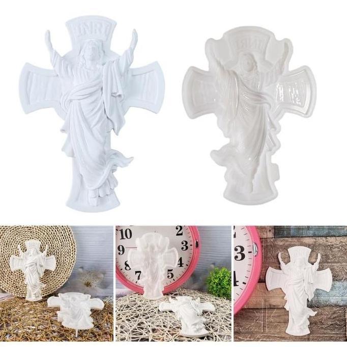 Cetakan Silikon 3D Salib Yesus Jesus Cross Blessing Yesus Memanggul Salib