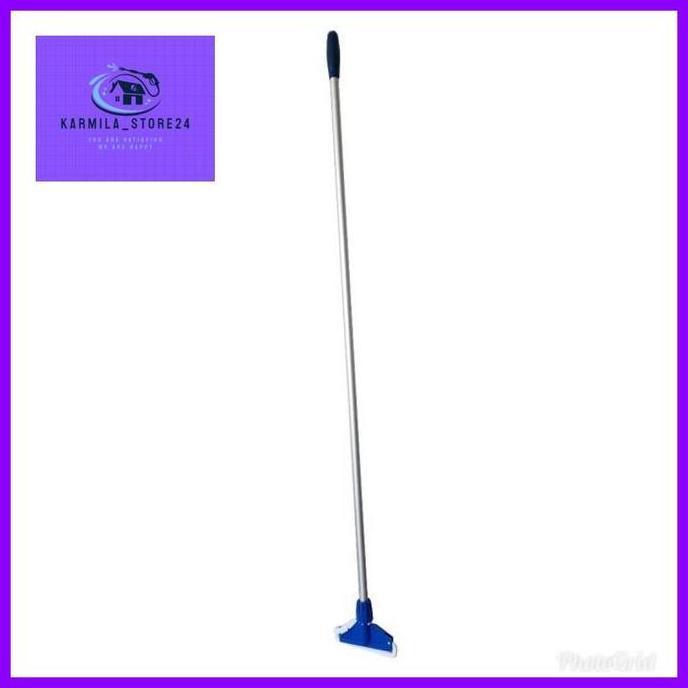 Stick mop aluminium (tongkat pel) + alat pel jepit