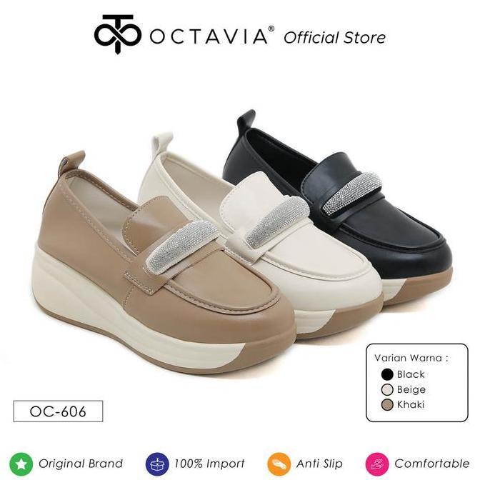 OCTAVIA Sepatu Sneakers Casual Highsole Wedges Wanita #OC-606
