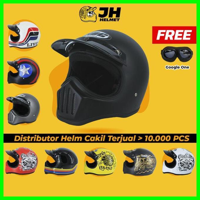 Helm Cakil HBC | Helm Retro | Full Face | HBC Cakil | Jual Helm