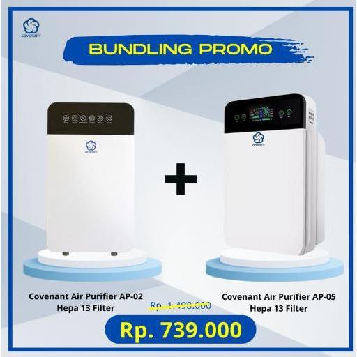 Collbit- Promo Bundling Covenant Air Purifier Ap-05+Covenant Air Purifier Ap-02 Pembersih Udara