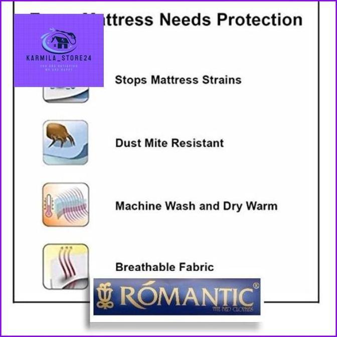ROMANTIC Matras Kasur 180 x 200 Matras Cover