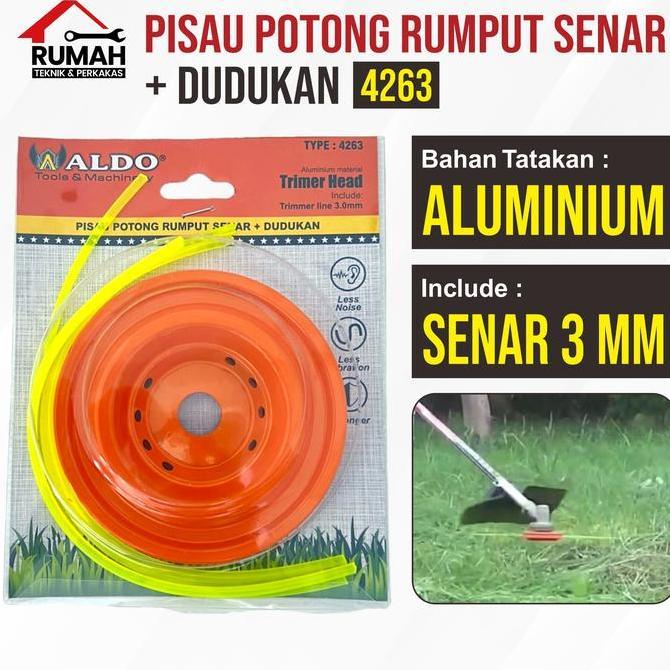 Promo PISAU POTONG RUMPUT SENAR + TATAKAN 4263 (3mm) / piringan senar nilon mesin potong rumput Disk