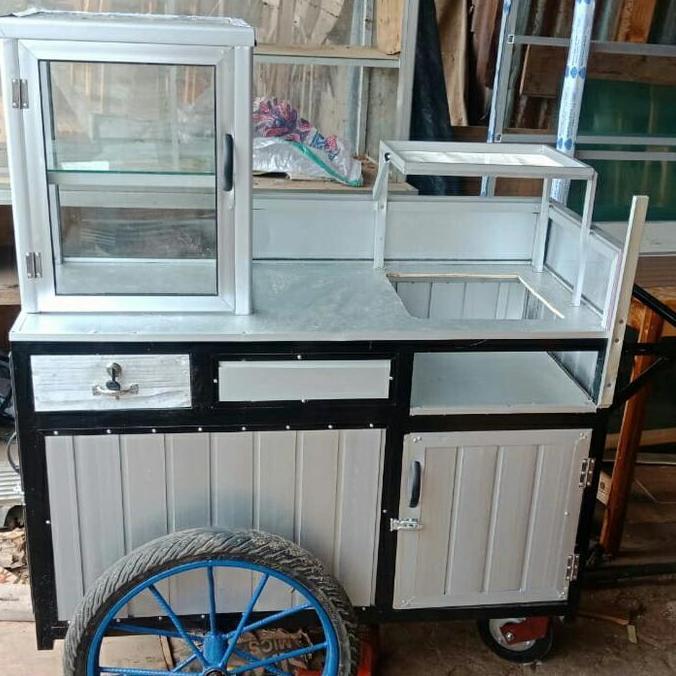 Terlaris Gerobak Cilok Alumunium Gerobak Telor Gulung Gerobak Keliling Serbagun