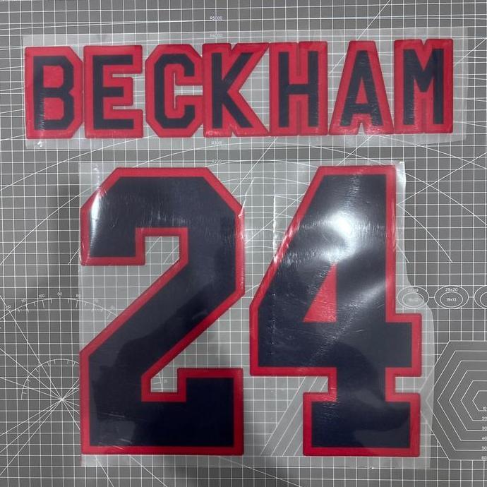 TERMURAH - Nameset hk retro man united mu away 95/96 beckham flock velvet