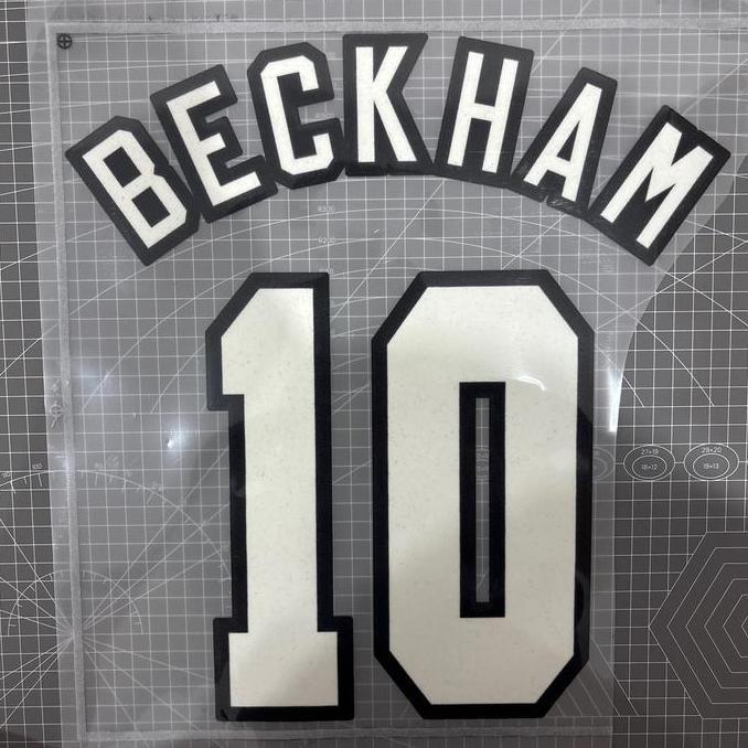 Nameset hk man united mu home 96/97 beckham velvet flocking