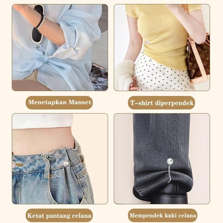 Murah 12Pcs/Set Aksesori Jepit Wanita Muslim -Model U Mutiara Yang Simpel Dan Modis Untuk Kerudung &