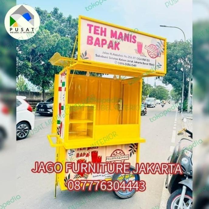 Terlaris Gerobak Es Teh Solo / Booth Besi / Booth Semi Conteiner