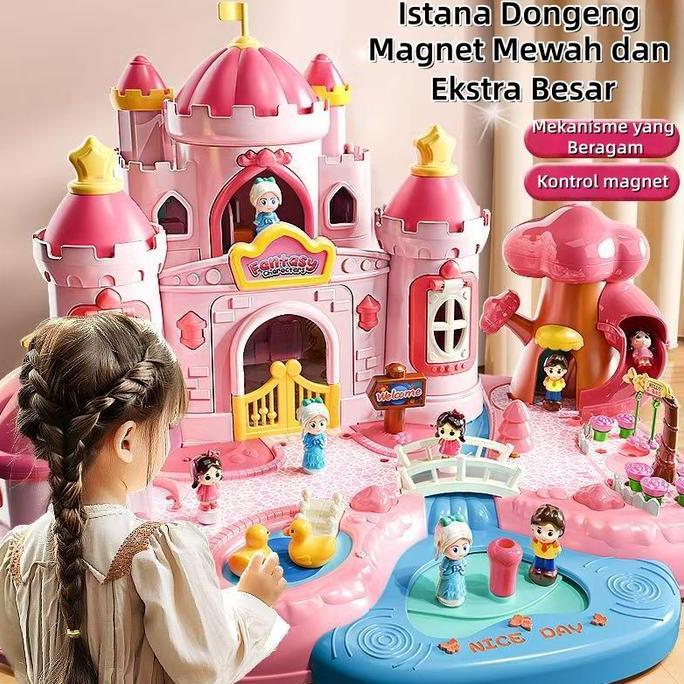 Doll House Kastil Magnetik Multifungsi