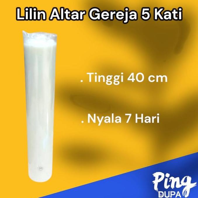 $$$$] Lilin ALtar Gereja Putih Nyala 7 Hari