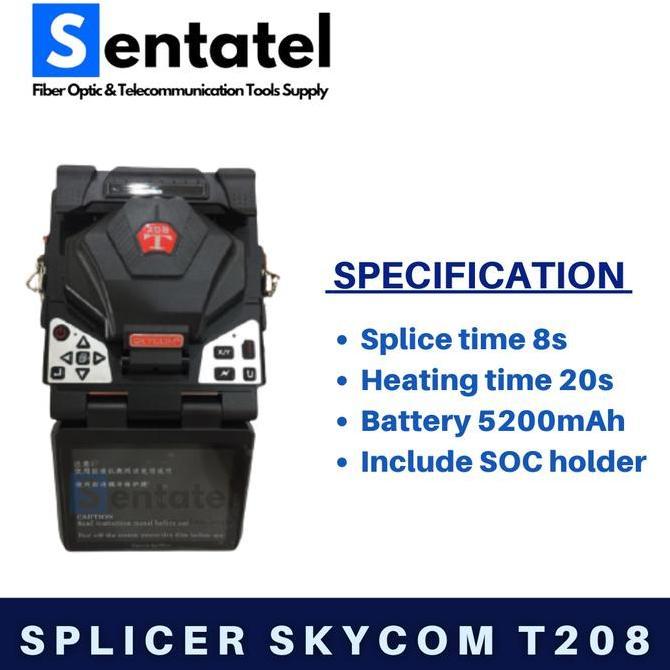 Terlaris Skycom Fusion Splicer T208 Skycom T208 Splicer T208