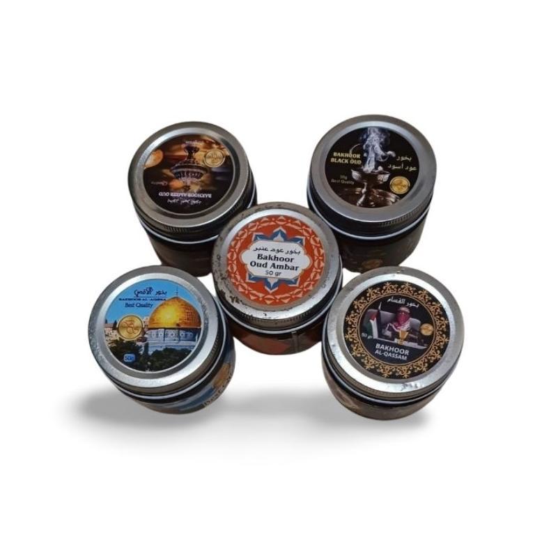 Buhur black oud/buhur amee roud/buhur alqassam/buhur Al-aqsha/buhur Ambar oud bukhur BS 50gr dupa wa