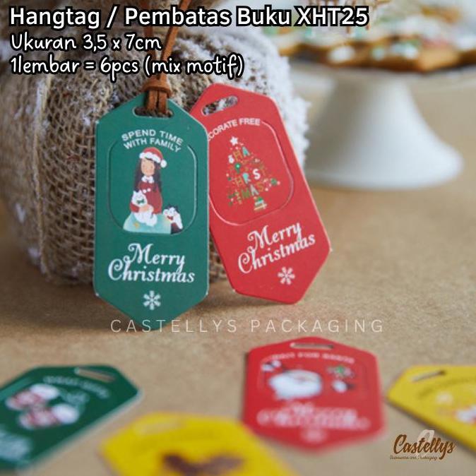 yang dicari@@@@] Hangtag Edisi Natal XHT25 Hangtag Label Kartu Ucapan Hampers Natal Dan Penjepit Buk