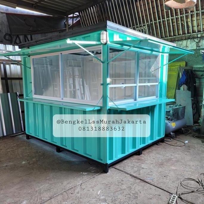 Terlaris Booth Stand Gerobak Container 2.5X2X2 Knockdown