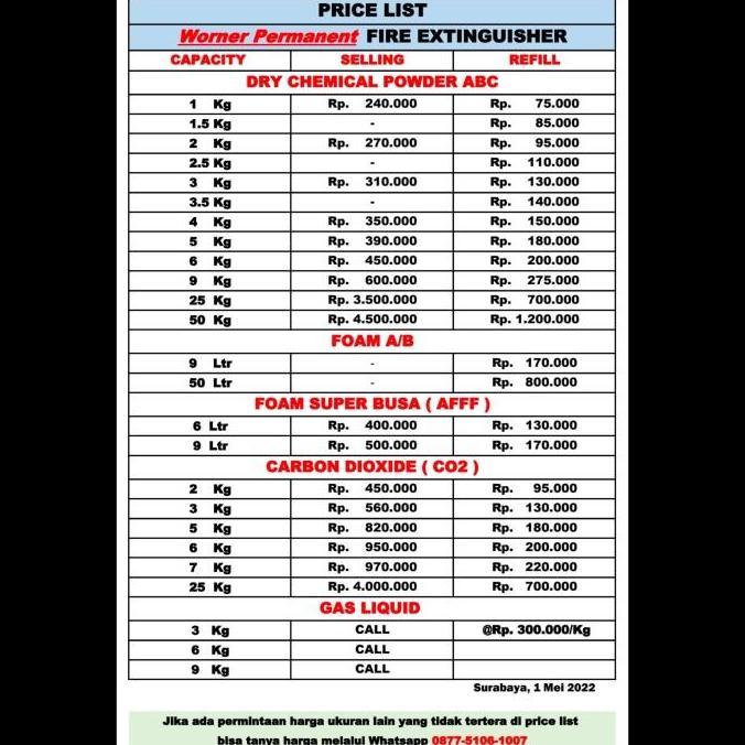 TABUNG PEMADAM /PEMADAM API/APAR/PEMADAM KEBAKARAN/ALAT PEMADAM 3KG