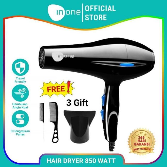 Yacvyanisudjrajat - INONE Hairdryer Ionic 800W Pengering Rambut Air Blower Cepat Kering Mesin Catoka