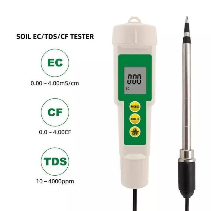 BEBAS ONGKIR - EC-3185 Waterproof EC/TDS/CF Meter Untuk Tanah