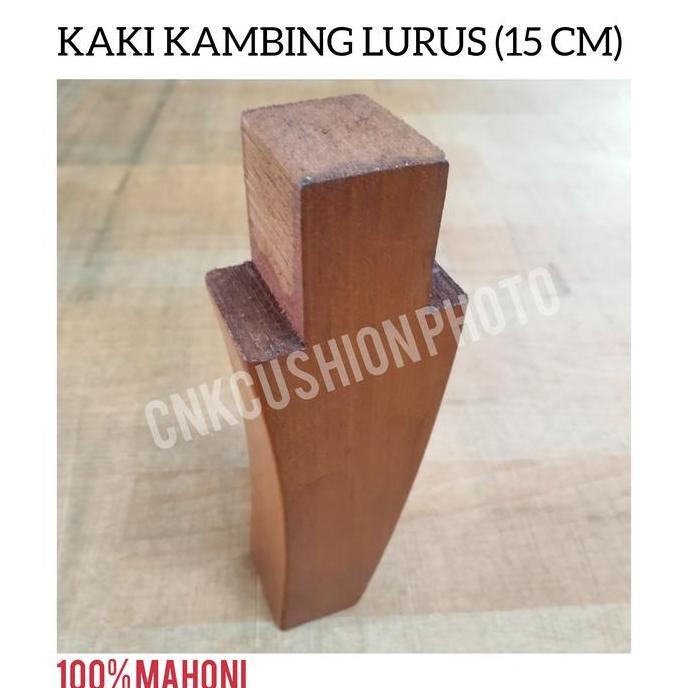 IROSAKA KAKI KAYU MAHONI UNTUK SOFA /KURSI / BANGKU - KAMBING LURUS ( 15 CM )